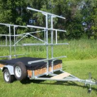 Covered 8 canoe/kayak trailer