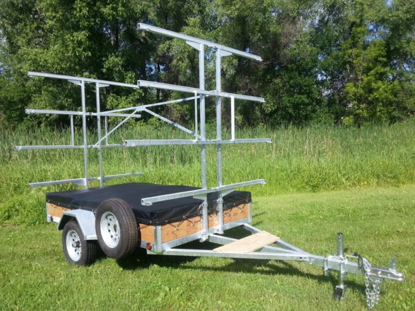 Covered 8 canoe/kayak trailer