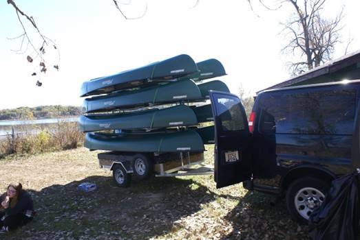 Fully Loaded 8 Place Canoe Trailer