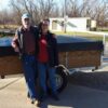 Couple with canoe trailer