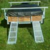 1-2 place canoe trailer with twin ramps