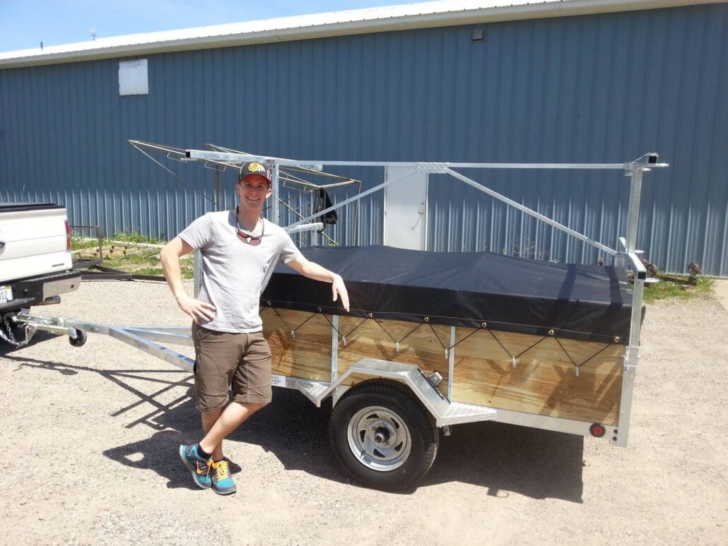 convert utility trailer to canoe trailer