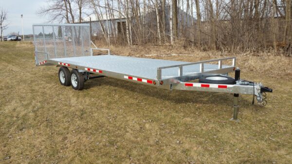 SL 7 galvanized equipment trailer with full ramp