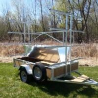 canoe/kayak trailer with lock gear box