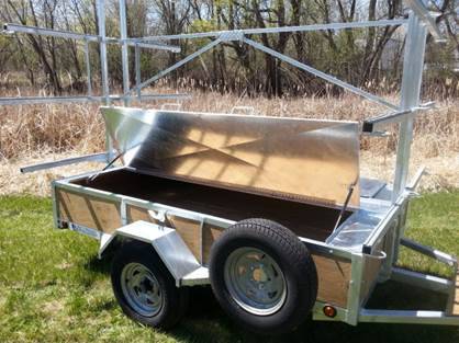 Custom Canoe/Kayak Trailer with Lockable gear box 