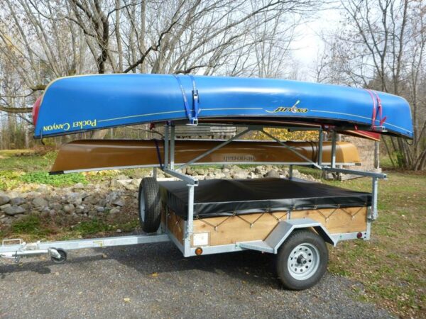 Shippable 4 place canoe/kayak trailer
