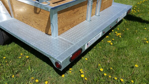 8 place canoe trailer steel loading step