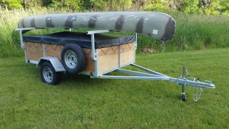 1-2 place 5x8 canoe trailer or kayak trailer with 24 inch sides