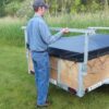 Removing canoe or kayak racks on a 1 or 2 place canoe trailer or kayak trailer
