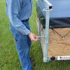 Removing canoe or kayak racks on a 1 or 2 place canoe trailers or kayak trailers